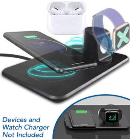 If you have multiple, everyday items to charge like a smartphone (iPhone, Android) earbuds, and Apple Watch then you must see this 3-in-1 Charging Station.