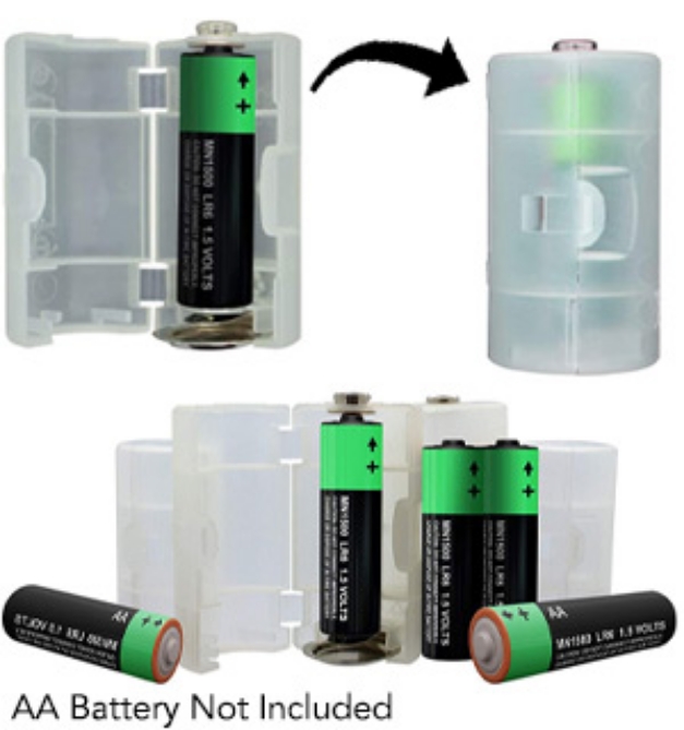 Popular Mechanics Set of 4 Battery Converters: Turns AA into C and D
