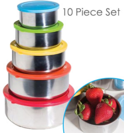 This set of 5 stainless steel serving/storage bowls (with lids) are some of the greatest inventions of all time.