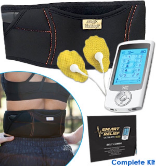 The Smart Relief Belt Combo is both a lower back pain reliever and an Abdominal toner in one!