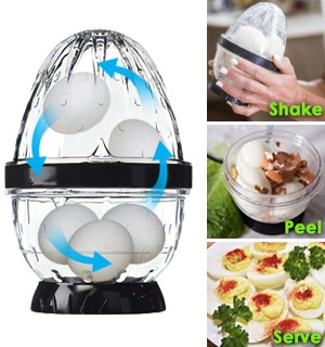 Egg Stripper: Peel 5 Hard-Boiled Eggs at Once!