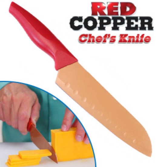 Red Copper Santoku Chef's Knife
