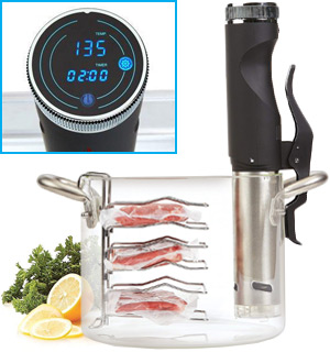 Sous Vide Power Precision Cooker Deluxe with Cooking Rack