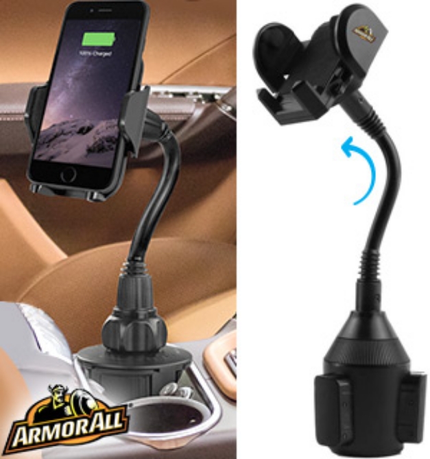 Armor All Gooseneck Cup Holder Phone Mount