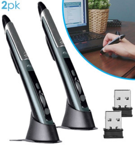 As Seen on TV, this wireless mouse has enhanced optical technology that replicates your hand movements & lets you accurately work on any surface. Can be used directly on your desk, on your leg, on the wall, on a clipboard, wherever. It requires no installation of any software.