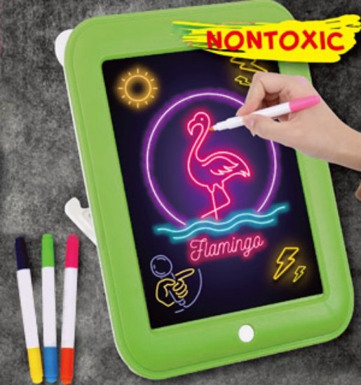 The Wonder Drawing Pad is a light up, neon, drawing tablet that you can use over and over. Kids will absolutely love these, but they're also great for To-Do lists, notes and more!