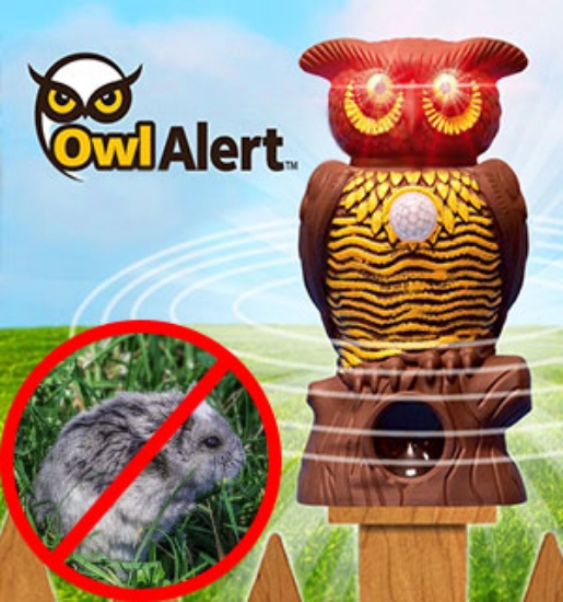 Introducing Owl Alert, the new way to target outdoor pests like raccoons, deer, squirrels, rabbits and mice, without harming them or your pets!