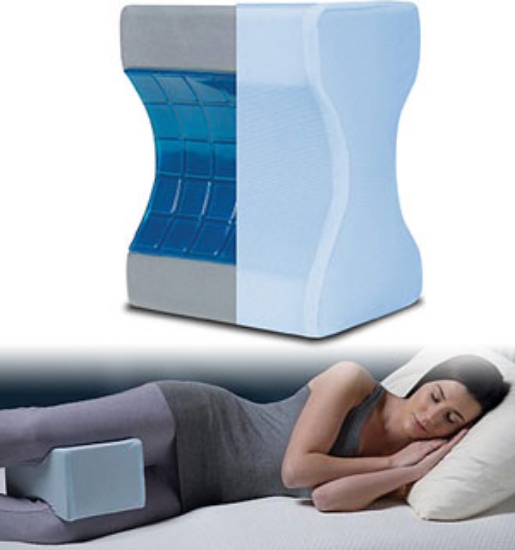 If you're a side sleeper, you're in luck: the official As Seen on TV Clever Cool Cooling Knee Pillow by Sharper Image will comfortably align your spine to promote better posture and better night's sleep!