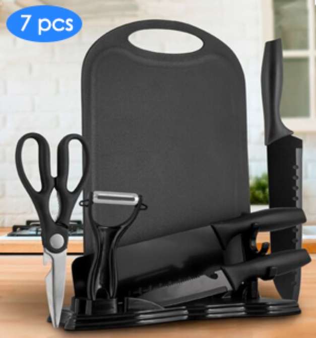 Picture 5 of Eternal Living 7-Piece Black Knife Set