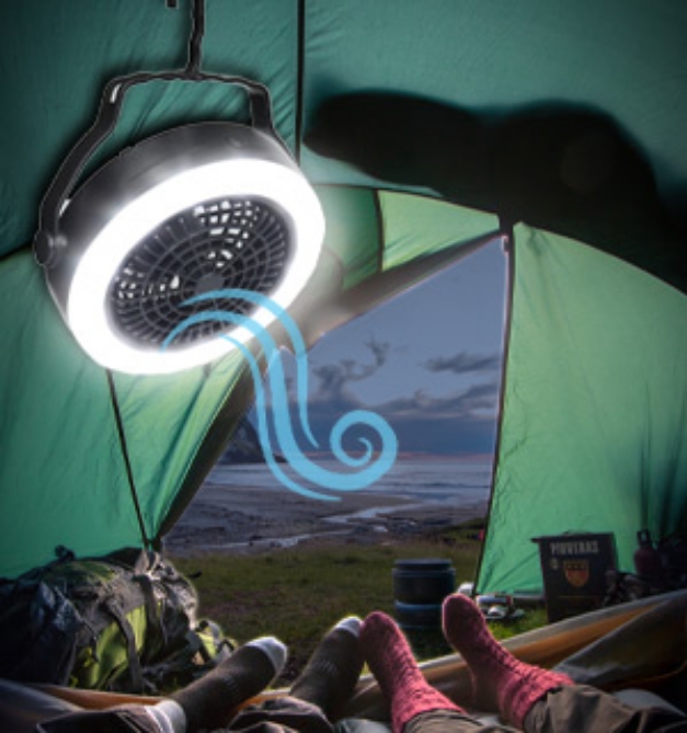 Camping is all fun and games until you have to sleep in a dark, hot, stuffy tent. But just hang up one of our Hanging LED Tent Fans and you'll be cool and collected in no time!