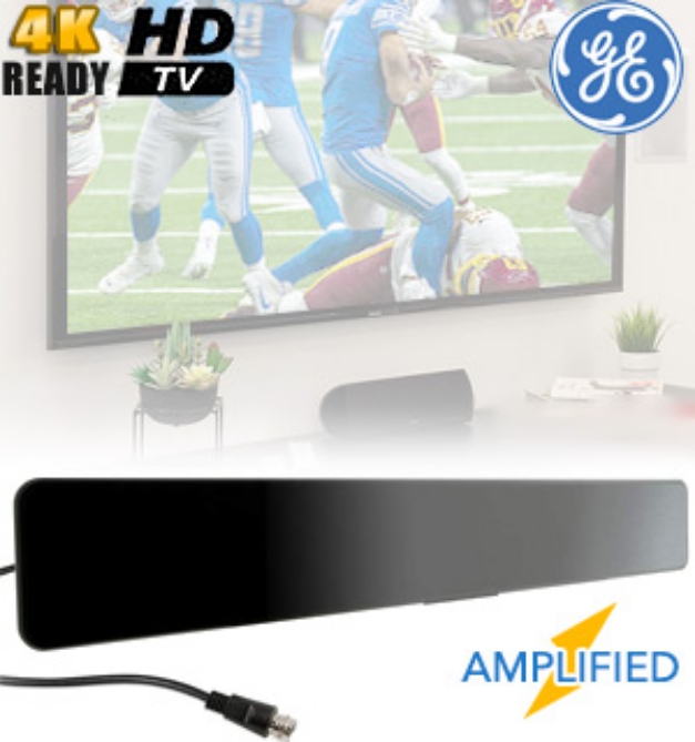 GE Indoor Pro HD Bar Amplified Antenna 4KReady PulseTV