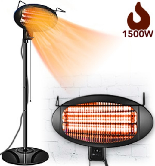 Electric Indoor/Outdoor Patio Space Heater: Portable or Wall Mounted