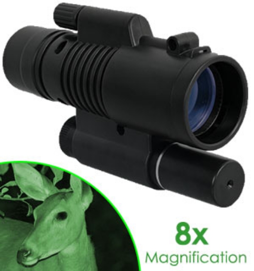 This tactical grade monocular has a full 8X magnification that gives you a sharp, up-close look of distant objects; and the field of view is 430ft @1000 yards range.