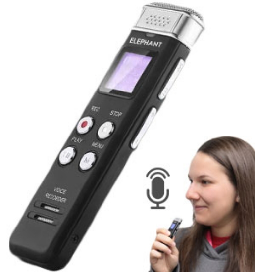 Whether you need to record indoors, outdoors, or for long periods, the Elephant Digital Sound Recorder is for you! The lightweight and pocket-sized design mean you can take this anywhere. Bring it to the doctor to record important treatment details, or have it ready to go at your next meeting so you can review fine details later.