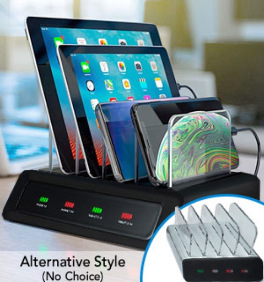 Keep your electronic devices charged, organized, and safe with this four USB-port charging station from Atomi.