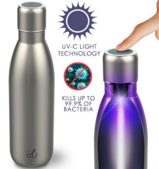 Now you can make sure you kill bacteria, viruses, and other germs while purifying your drinking water with this all-in-one water bottle! Using the power of UV-C light, it kills up to 99.9% of dangerous bacteria inside, reducing the risk of getting sick.