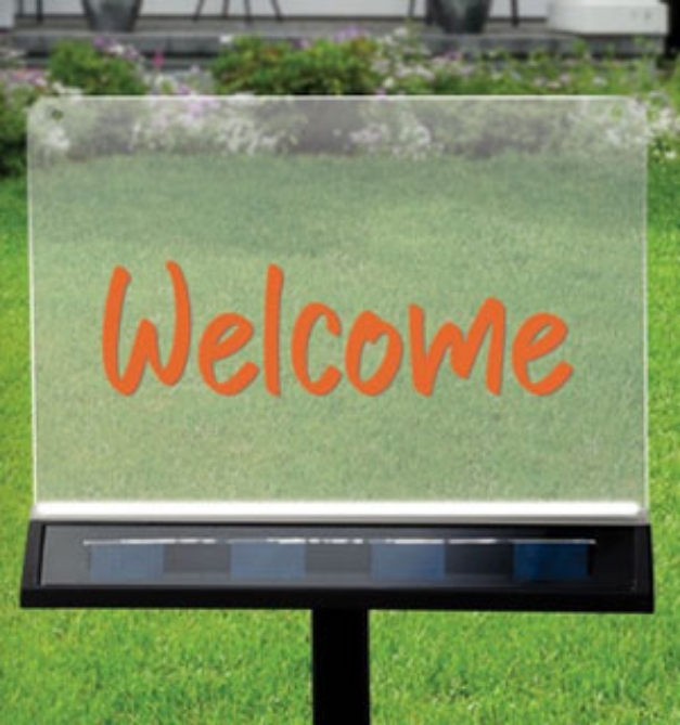 Picture 6 of Solar Powered Acrylic Light-Up Sign