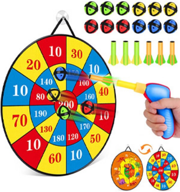 26-Inch Supersized Velcro-Like Dartboard Kit For Indoors And Outdoors