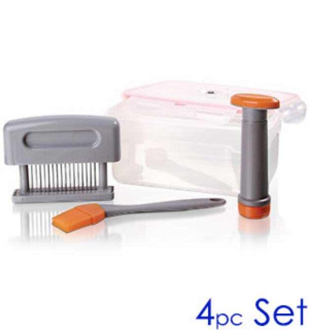 Picture 1 of 4-Piece Vacuum Marinade Kit