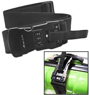 Locking Luggage Strap with Built in Digital Scale by Hype
