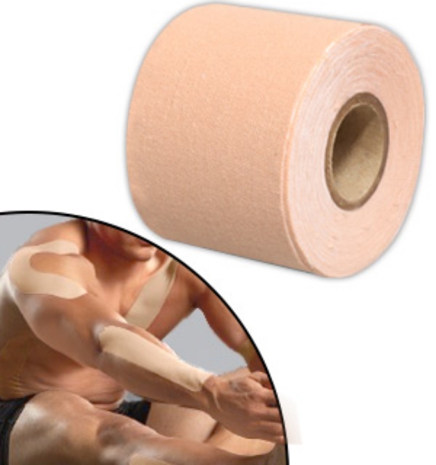 When you need support and therapy either before or after a workout, reach for <strong>Tommie Copper Mentholated Sport Tape</strong>. This sticky, hypoallergenic adhesive tape stretches to gently pull the skin away from soft tissues and allow blood to move into an injured area.