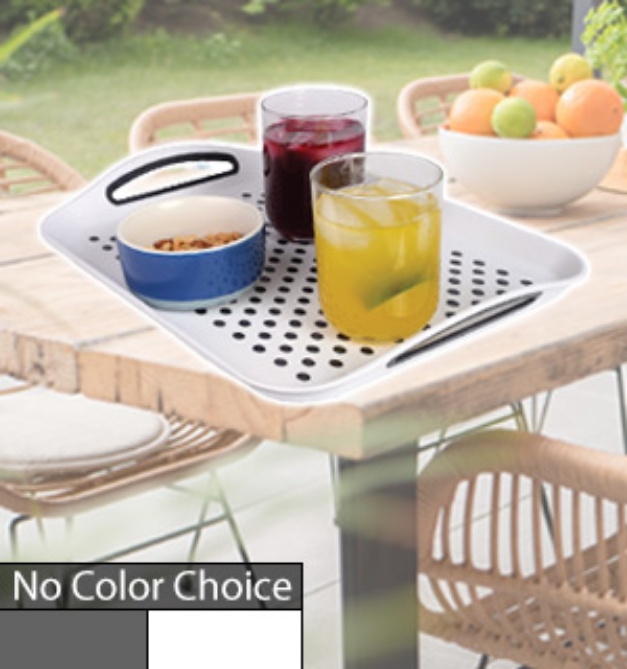 Picture 1 of  Non-Slip Serving Tray With Silicone Grips - No More Spills!