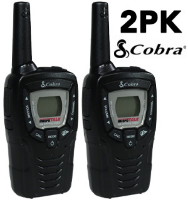 COBRA CXT345 Deluxe Outdoor Long Range Walkie Talkies 2PK Refurbished 