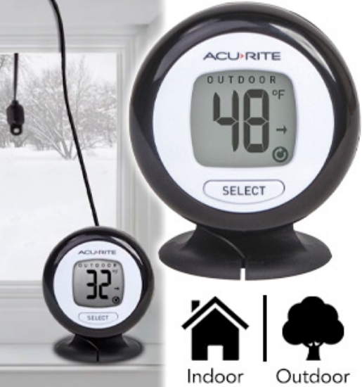 Digital Thermometer with Wired Temperature Sensor by AcuRite