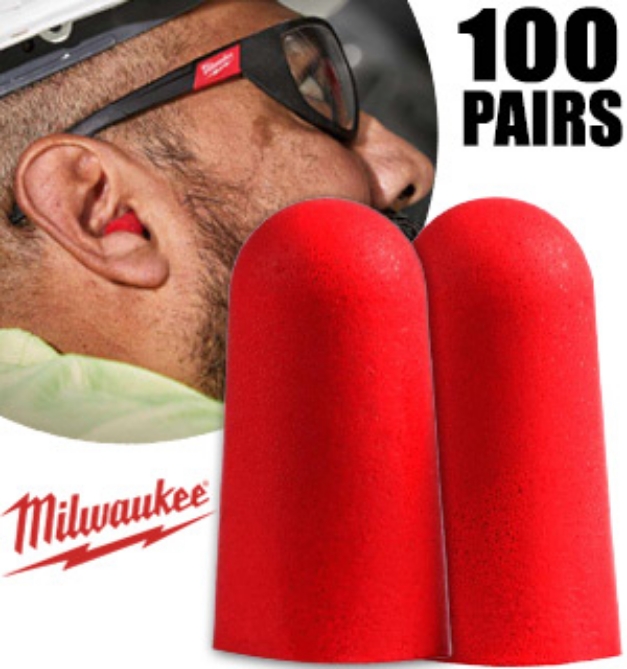 Milwaukee All Day Comfort Disposable Ear Plugs Individually Wrapped
