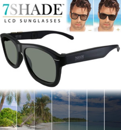 7 Shade LCD Sunglasses with Case and Microfiber Cloth - PulseTV