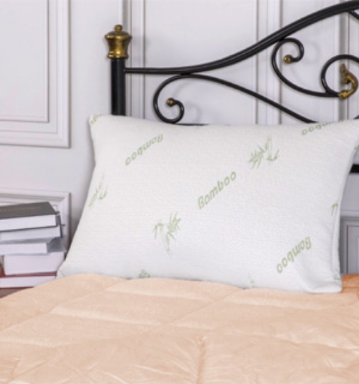 Quilted Bamboo Queen Pillow - w/ Individual Pieces of Memory Foam Filling