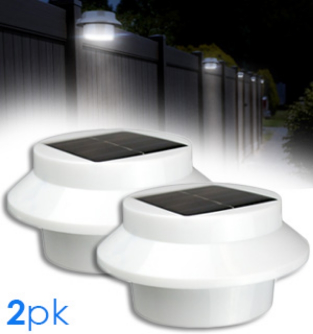 Picture 1 of Outdoor Solar Powered Safety Lights - Set of 2
