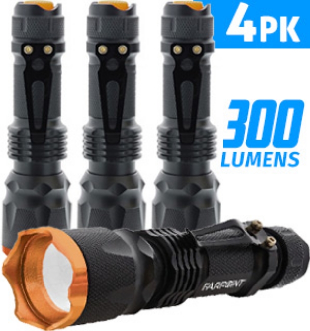 Picture 1 of 4-Pack of SWAT Tactical Flashlights