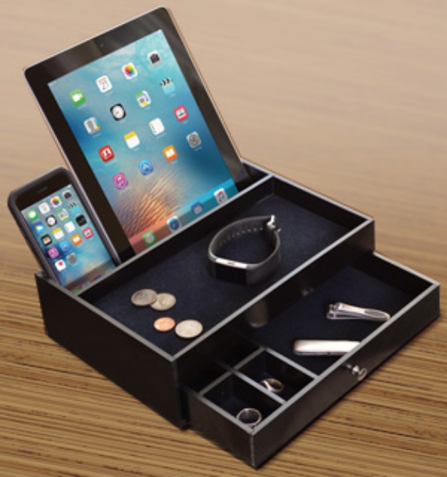 Picture 1 of Wooden Multi-Purpose Valet Organizer