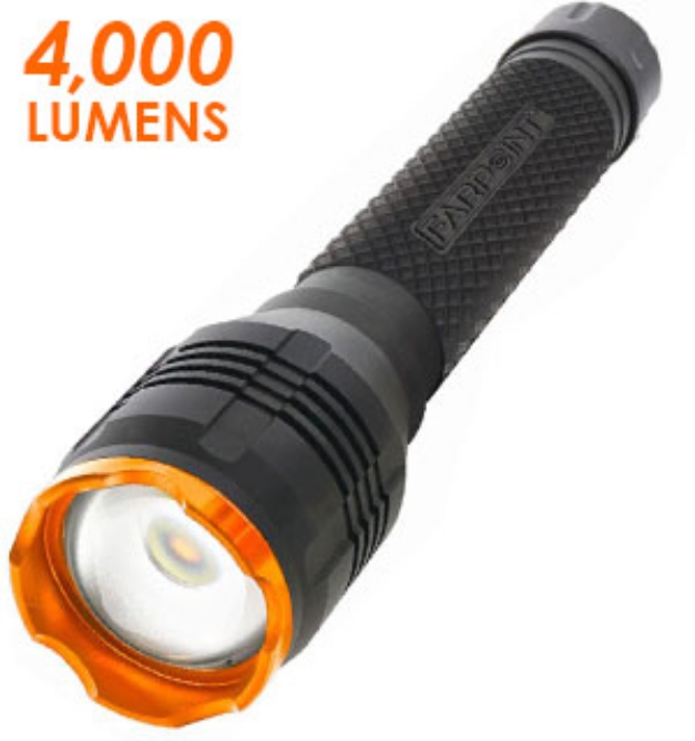 Picture 1 of 4000 Lumen Tactical Flashlight - w/ 9 FREE Batteries - Forest Filling Brightness!