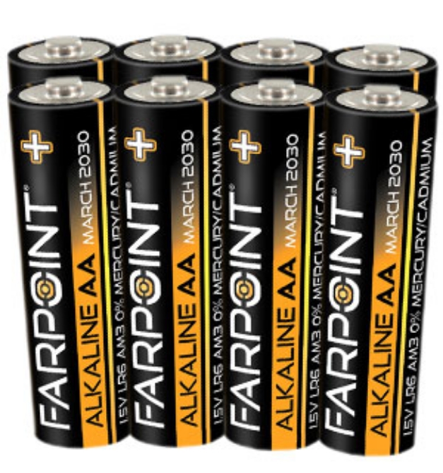 Picture 1 of Farpoint Alkaline Premium Plus AA Batteries - 8-Pack