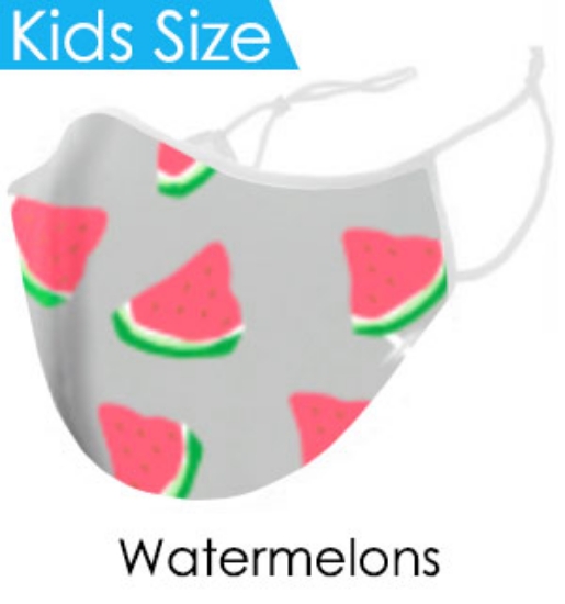 A slice of watermelon is a symbol of summer! Kids love watermelon and they'll love this mask both for the look and the comfort.