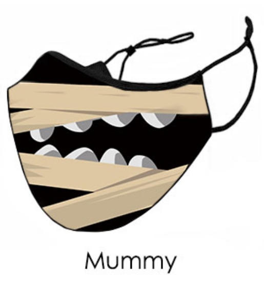 Get your mummy mojo on and celebrate Halloween monsters with this cartoony Mummy face mask!