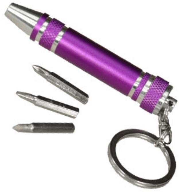 Picture 1 of Mini Alumimum Keychain Screwdriver (no color choice)