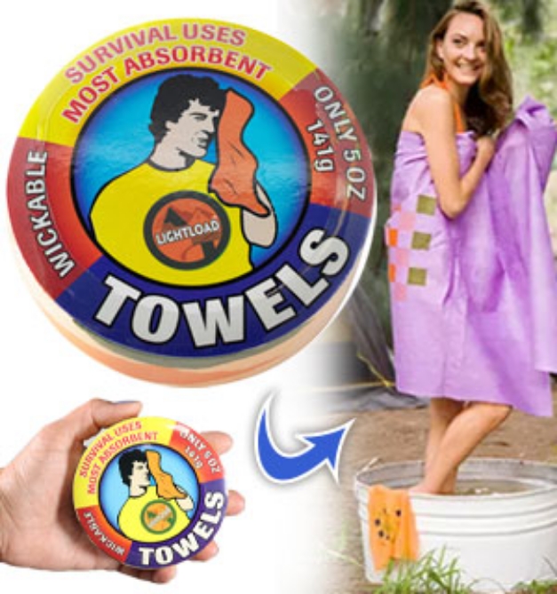Picture 1 of Full-Size Reusable Compressed Beach Towel By Lightload Towels