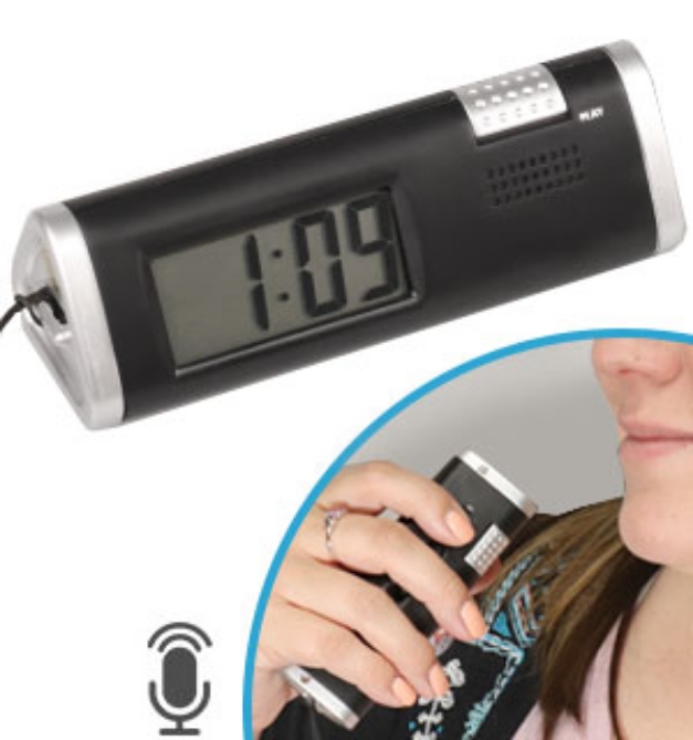 Picture 1 of 3-in-1 Travel Alarm Clock with Voice Recorder