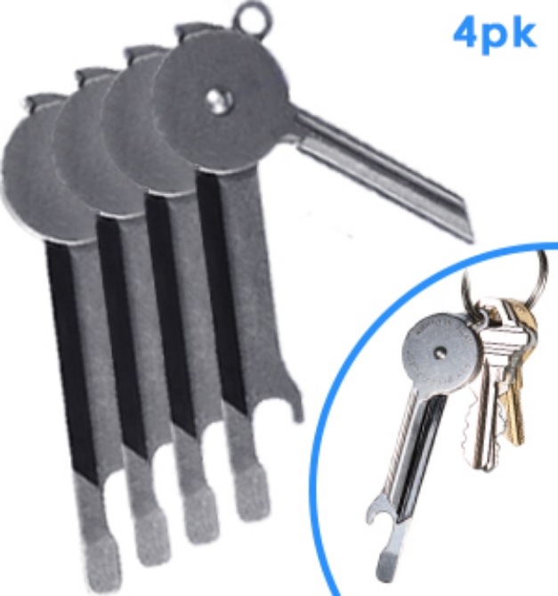 Picture 1 of 3-in-1 Key Knife Multitool 4-Pack