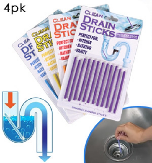 Clean Drain Sticks clean, deodorize, and prevent clogs in all of your household drains. The powerful but safe non-toxic formula breaks down food, grease, hair, and more. No more clogs, backups, or spending hundreds of dollars on a plumber!