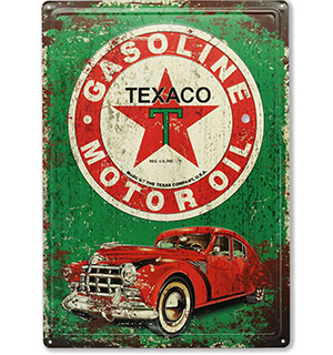 Texaco Gasoline Motor Oil Tin Metal Sign - PulseTV