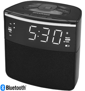 Sylvania USB Charging Clock Radio with BT Speaker (Refurbished)