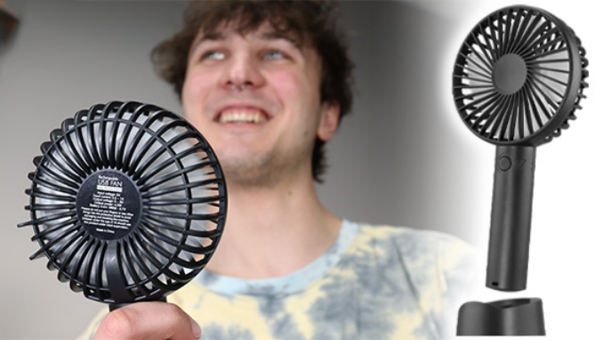 Picture 2 of Rechargeable USB Fan with Phone Stand