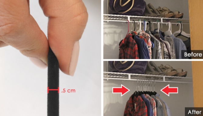 Picture 2 of Joy 40-Pack of Velvet Space-Saving, Non-Slip Black Hangers
