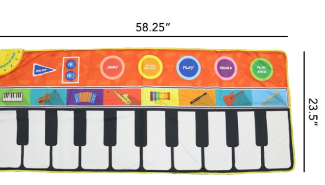 Musical Keyboard Mat