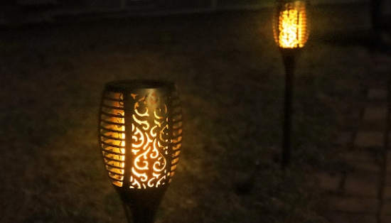 Add some light and some charm to your lawn, patio, garden or driveway with a 2-pack of <strong>Solar Flickering Flame Stake Lights</strong>. These outdoor lamps feature a flickering effect that looks like a real flame, but the SMD LEDs are powered by a 2 volt solar panel, so you don't have to worry about power cords or fuel.