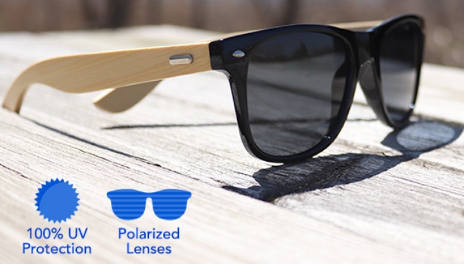 Picture 2 of Real Bamboo Polarized Sunglasses Kit